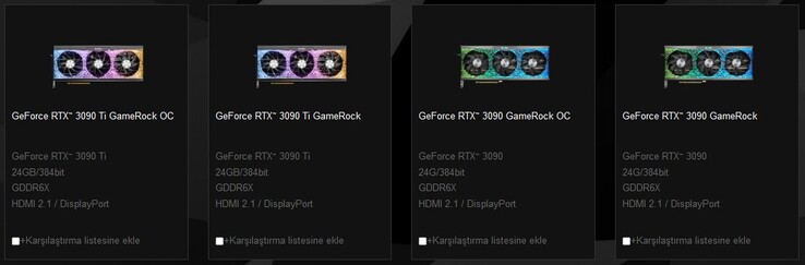 Unidades de Palit RTX 3090 Ti. (Fuente de la imagen: @momomo_us)