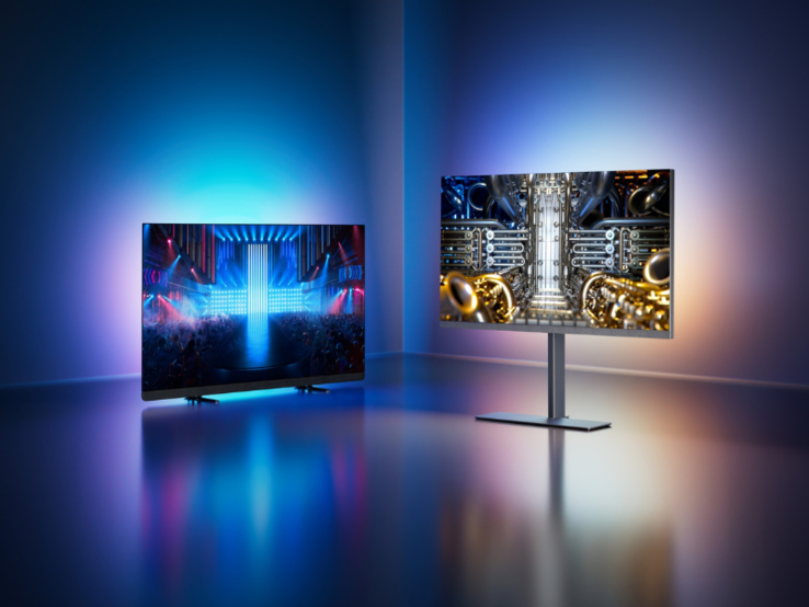 Los televisores Philips OLED+909 y OLED+959 Ambilight. (Fuente de la imagen: Philips)