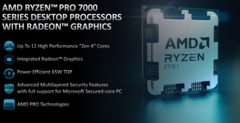 AMD ha lanzado tres nuevos procesadores de la marca &quot;Pro&quot; basados en Zen 4 para ordenadores de sobremesa (imagen vía AMD)