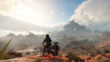 Una imagen que muestra un paisaje en Star Wars Outlaws.