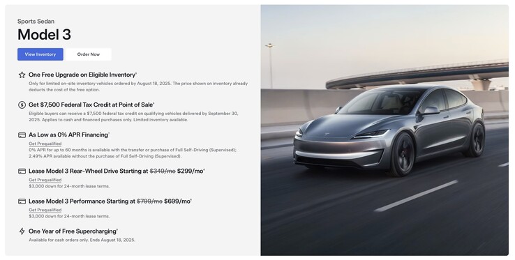 La promoción de supercarga gratuita del Model 3 finaliza el 18 de agosto. (Fuente de la imagen: Tesla)