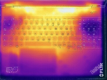 Temperaturas superficiales durante la prueba de esfuerzo (arriba)