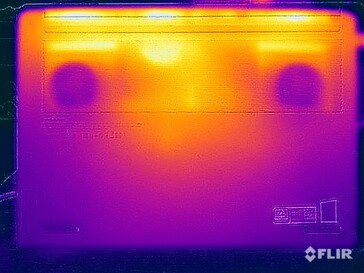 Temperaturas superficiales durante las pruebas de resistencia (abajo)