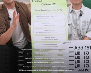 Una captura de pantalla de la sesión de presentación en directo del OnePlus 15T (traducción automática)