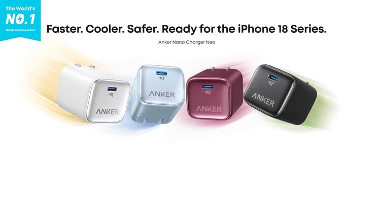 El cargador Anker Nano Neo está disponible en cuatro colores
