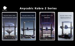 Los cuatro nuevos modelos de la serie Anycubic Kobra 2 varían en velocidad y volumen de fabricación (Fuente: Anycubic)