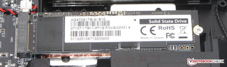 Un SSD NVMe sirve como unidad del sistema.