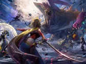  Arte clave de Dissidia Duellum Final Fantasy en el que aparecen varios personajes de Final Fantasy.