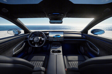 Xiaomi SU7 (2026) en el nuevo color Capri Blue: La berlina deportiva eléctrica recibe algo más que un pequeño lavado de cara. (Fuente de la imagen: Xiaomi)