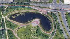 Ruta de prueba del GNSS: circuito del lago