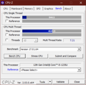 Prueba de referencia CPU-Z