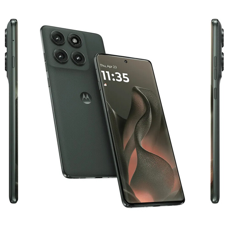 La parte delantera, trasera y laterales del teléfono (Fuente de la imagen: Motorola)