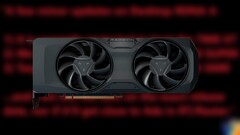La AMD Radeon RX 7700 XT cuenta con 12 GB de VRAM GDDR6 y 54 Compute Units. (Fuente: AMD/Moore's Law Is Dead-editado)