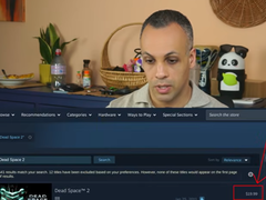 Una captura de pantalla del defensor del derecho a reparar y de los derechos de los consumidores Louis Rossman mirando el listado de Dead Space 2 en Steam