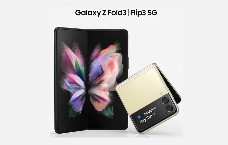 El Galaxy Z Fold 3 con el Galaxy Z Flip 3. (Fuente de la imagen: Evan Blass)