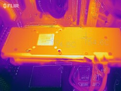 Mapa de calor de la GeForce RTX 2070 AMP Extreme de Zotac durante una prueba de esfuerzo