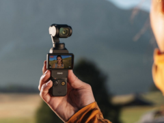 Se prevé que la próxima cámara compacta con cardán DJI Pocket 4 sea un 35% más ligera y significativamente más pequeña que la Pocket 3 que aparece en la imagen. (Fuente de la imagen: DJI)