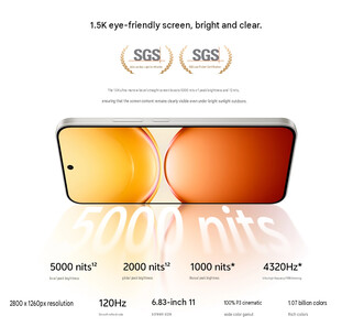 Especificaciones de la pantalla del Y600K Turbo (traducido automáticamente)