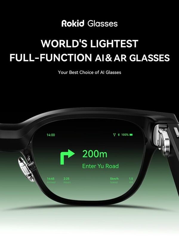 Las gafas Rokid tienen dos pantallas micro-LED. (Fuente de la imagen: Rokid)