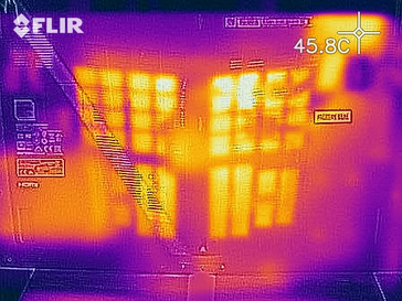 Mapa de calor bajo carga - parte inferior