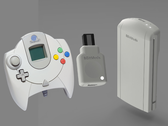 Una maqueta del Dongle controlador Dreamcast inalámbrico de 8BitMods