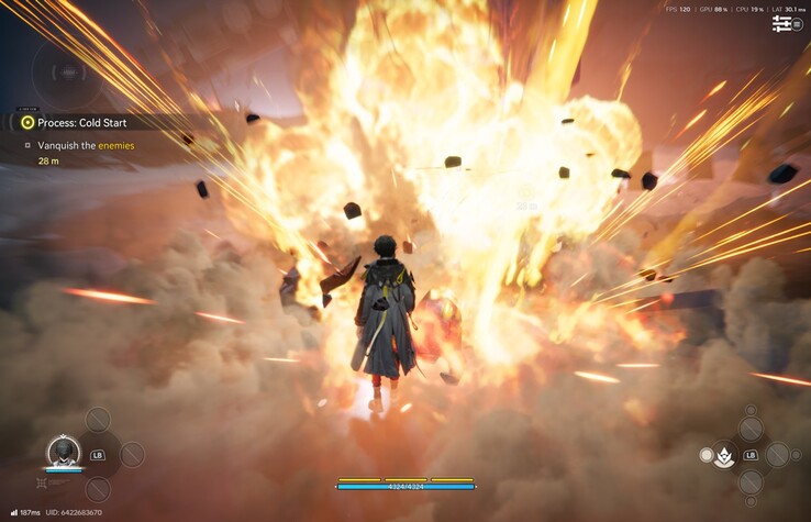 El Endministrador se topa con una enorme explosión durante el Proceso: Arranque en frío en la misión Arknights: Endfield.