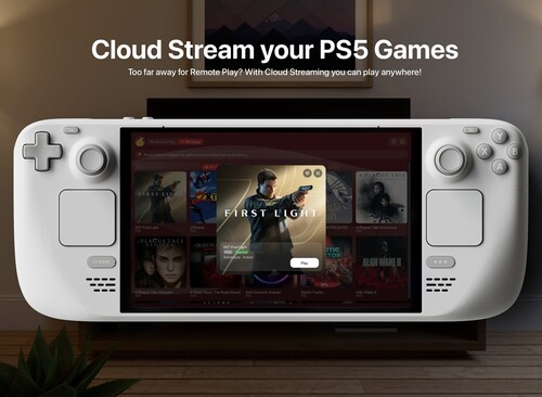 Asobi: Remote Play se muestra con transmisión en la nube en una Steam Deck
