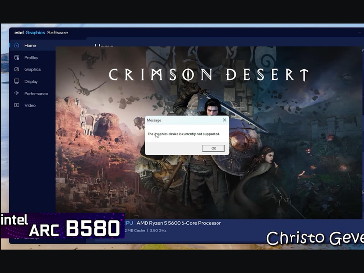 Crimson Desert arroja un error de