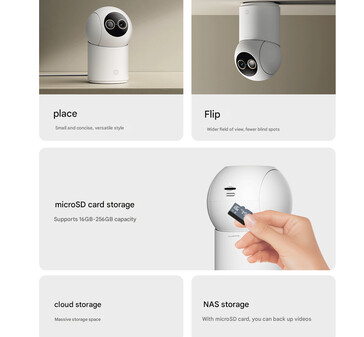 Opciones de instalación y almacenamiento de la Smart Camera 4 Zoom Edition (Fuente de la imagen: Xiaomi - machine translated)