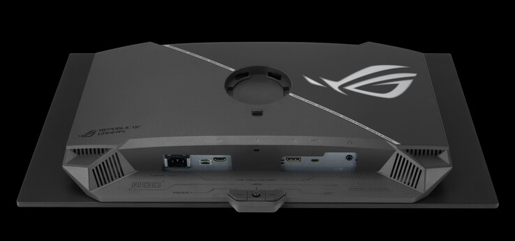 El ROG Strix OLED XG27ACDMS tiene una selección de puertos bastante limitada. (Fuente de la imagen: Asus)
