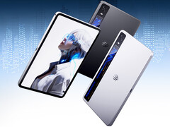 Se prevé que la próxima tableta para videojuegos RedMagic cuente con una batería de 8.300 mAh. En la imagen: una fotografía promocional en la que se muestra el diseño de la tableta.