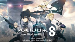 Kaiju No. 8: The Game key visual mostrando a los personajes principales incluyendo a Kafka Hibino y Mina Ashiro (Fuente de la imagen: Kaiju No. 8 Official Site)