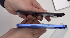 El &quot;17 Air&quot; (arriba) junto a otro iPhone. (Fuente de la imagen: Majin Bu vía X)