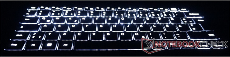 La retroiluminación del teclado tiene tres niveles ajustables de iluminación