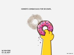 Está previsto que la segunda película de Los Simpson llegue a los cines el 23 de julio de 2027. (Fuente de la imagen: 20th Century Studios vía X / antes Twitter)