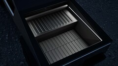 La batería del extensor de autonomía ocupa 1/3 de la plataforma del Cybertruck (imagen: Tesla)