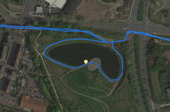 Prueba de GPS: ZTE Axon 10 Pro - Ciclismo alrededor de un lago