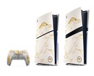 El Fantasma de Oro de Yotei Edición Limitada DualSense, PS5 Slim y PS5 Pro. (Fuente de la imagen: PlayStation)