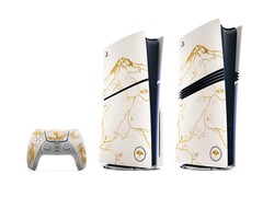 El Fantasma de Oro de Yotei Edición Limitada DualSense, PS5 Slim y PS5 Pro. (Fuente de la imagen: PlayStation)