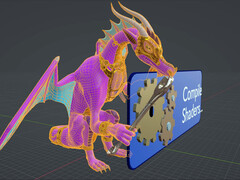 Render de la pantalla de carga de la compilación de sombreadores.