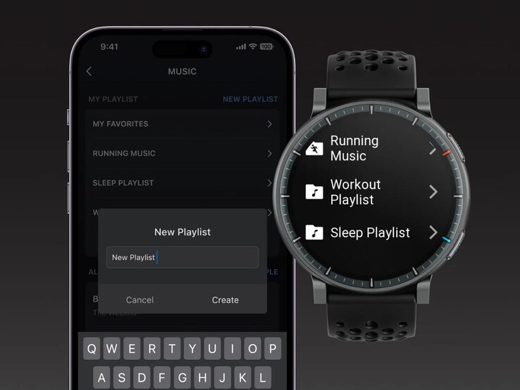 La herramienta de gestión de música del reloj inteligente Amazfit Active Max