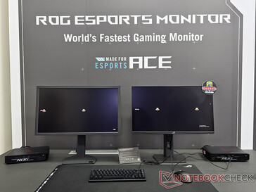Asus compara el bajo desenfoque de movimiento del ROG Strix Ace XG248QSG (Fuente de la imagen: Notebookcheck)