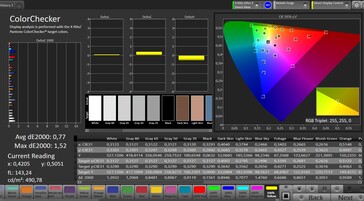 Precisión de color CalMAN sin TrueTone