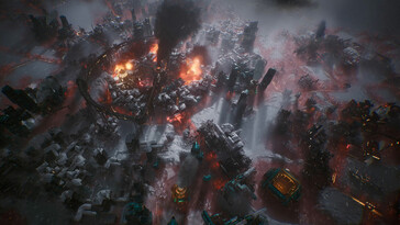 Una imagen que muestra un entorno en Frostpunk 2.