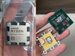 Imágenes del AMD Ryzen 7 7800X3D dañado y con la tapa del disipador retirada