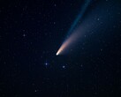 Una imagen que muestra un cometa y su cola.