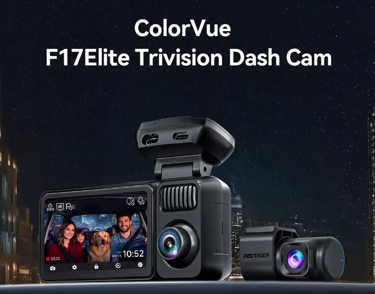 La dash cam Redtiger F17 Elite incorpora GPS con seguimiento de rutas (Fuente de la imagen: Redtiger)