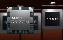 La microarquitectura Zen 4 aprovecha un eficiente proceso de fabricación de 5 nanómetros. (Fuente de la imagen: AMD - editado)