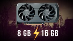 La RX 7600 XT de 16 GB se impuso a la RX 7600 de 8 GB en múltiples títulos modernos. (Fuente de la imagen: AMD, Steam, editado)