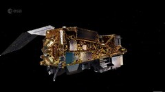 Imagen conceptual del satélite sobre la Tierra (Fuente de la imagen: ESA; captura de pantalla)